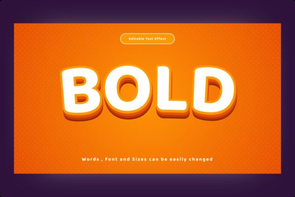 Bold Orange Color Text Effect: A Fully Editable Design Asset