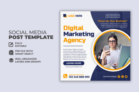 Digital Marketing Social Media: Design Templates & Strategy
